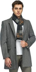 img 1 attached to 🧣 Stay Cozy in Style: Men's Classic Cashmere Winter Scarf - Top-Notch Men's Accessory in Scarves