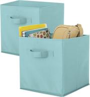 whitmor turquoise collapsible cubes - set of 2, 10 x 10 x 10 inches - organize your space with style! logo