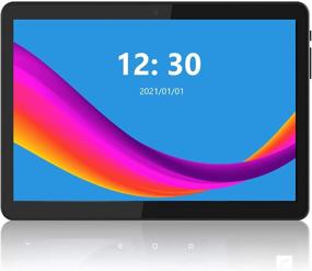 img 4 attached to 📱 10-inch Android Tablet - Quad-Core, 2GB+32GB, Google Tablet with Dual Cameras &amp; Micro SD, IPS HD Full Display, WiFi, Bluetooth, GPS, FM, 6000mAh Battery - Black