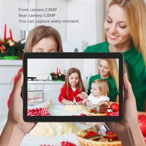 img 1 attached to 📱 10-inch Android Tablet - Quad-Core, 2GB+32GB, Google Tablet with Dual Cameras &amp; Micro SD, IPS HD Full Display, WiFi, Bluetooth, GPS, FM, 6000mAh Battery - Black