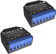 🔌 shelly 2.5 double relay switch and roller shutter: wifi open source dual power metering - ios/android app (2 pack) ul certified logo