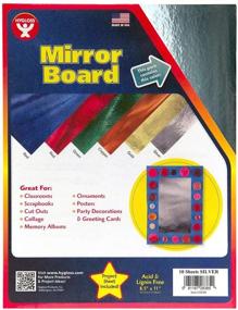 img 4 attached to Silver Mirror Board Sheets for Arts and Crafts | 8.5 x 11 Inches | 10-Pack by Hygloss Products