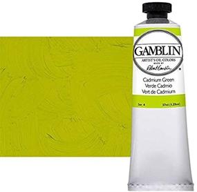 img 4 attached to 🎨 37ml Gamblin Artist Oil - Cadmium Green