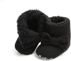 img 2 attached to 👶 COSANKIM Soft Anti-Slip Snow Booties - Newborn Baby Girls Boys Boots: Warm Winter Shoes for Toddler Infants, Prewalker Sole