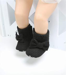 img 3 attached to 👶 COSANKIM Soft Anti-Slip Snow Booties - Newborn Baby Girls Boys Boots: Warm Winter Shoes for Toddler Infants, Prewalker Sole