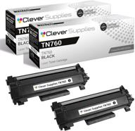 🖨️ high yield cs compatible replacements - brother tn-760 tn760 tn730 tn-730 (2 black) logo