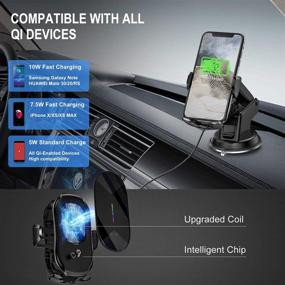 img 3 attached to 🚗 YITUMU Wireless Car Charger Mount, 10W Fast Charging Auto-Clamping Car Mount, Air Vent Windshield Dashboard Car Phone Holder for Galaxy S20/S10/S9/S8, iPhone 12/11/XS/X/8P/8