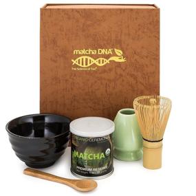 img 2 attached to 🍵 Premium Matcha Tea Gift Box Set - Experience the Authentic Matcha Tea Ceremony with MATCHA DNA (Brown)