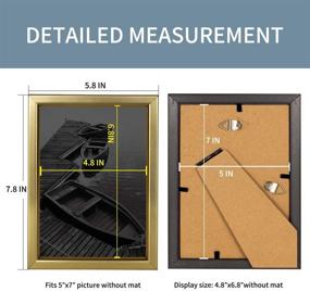 img 3 attached to 🖼️ Giverny 5x7 Picture Frames Set of 7: Elegant Gold Frames for Wall or Tabletop Display, Sleek Design with Glossy Finish - Ideal for Home Decor, Office, Hotels, and Ceremonies