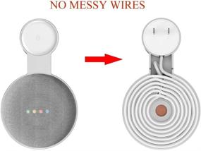 img 2 attached to Крепление для стены на розетке для Google Nest Mini (2-ого поколения) - компактное крепление на розетку для идеального управления кабелями для голосового помощника Google Nest Mini.