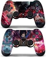 🎮 enhance your gaming experience with vanknight vinyl decals skin stickers - 2 pack anime for ps4 controllers логотип
