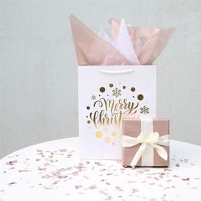 img 3 attached to 🎁 UNIQOOO Premium Metallic Rose Gold Tissue Gift Wrap Paper – Bulk Pack of 100 Sheets, 20" x 14" – Ideal for Gift Bags, Weddings, Parties & Cutouts – Recyclable Wrapping Accessory
