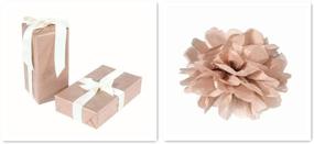 img 1 attached to 🎁 UNIQOOO Premium Metallic Rose Gold Tissue Gift Wrap Paper – Bulk Pack of 100 Sheets, 20" x 14" – Ideal for Gift Bags, Weddings, Parties & Cutouts – Recyclable Wrapping Accessory
