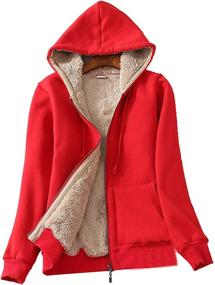 img 4 attached to Flygo Womens Classic Casual Sweatshirt Women's Clothing in Coats, Jackets & Vests