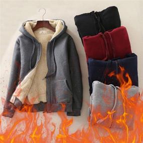 img 3 attached to Flygo Womens Classic Casual Sweatshirt Women's Clothing in Coats, Jackets & Vests
