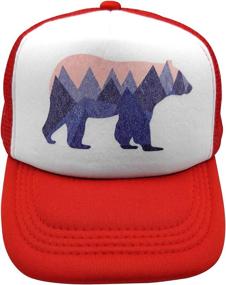 img 2 attached to 🧢 Kids 3-13 Years Bear Mountain Youth Toddler Mesh Hats Baseball Trucker Cap by Waldeal