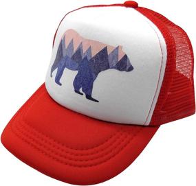 img 3 attached to 🧢 Kids 3-13 Years Bear Mountain Youth Toddler Mesh Hats Baseball Trucker Cap by Waldeal