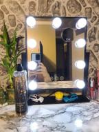 💄 hansong hollywood makeup vanity mirror with lights, professional light-up mirror, detachable 10x magnifying option, 3 lighting modes, cosmetic mirror with 9 adjustable bulbs - plug-in логотип