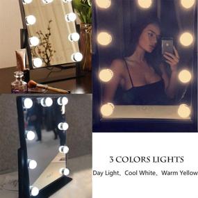 img 3 attached to 💄 Hansong Hollywood Makeup Vanity Mirror with Lights, Professional Light-up Mirror, Detachable 10x Magnifying Option, 3 Lighting Modes, Cosmetic Mirror with 9 Adjustable Bulbs - Plug-in