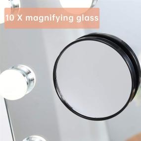 img 2 attached to 💄 Hansong Hollywood Makeup Vanity Mirror with Lights, Professional Light-up Mirror, Detachable 10x Magnifying Option, 3 Lighting Modes, Cosmetic Mirror with 9 Adjustable Bulbs - Plug-in