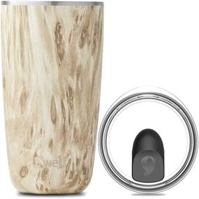 img 4 attached to 🥤 S'well Stainless Steel Tumbler with Clear Slide-Open Lid - 18 Fl Oz - Blonde Wood - Triple-Layered Vacuum-Insulated Containers for Hot and Cold Drinks - BPA-Free Water Bottle