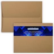 💌 brown kraft fiber 5x7 cut size cards with a-7 envelopes - 50 sets - 80# cardstock - ideal for invitations, greetings, thank yous, notes, holidays, weddings, birthdays, and announcements logo