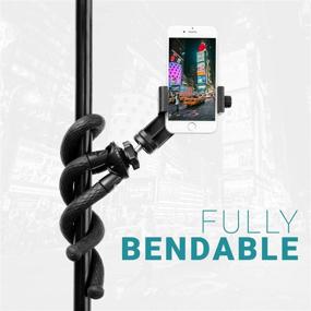 img 2 attached to Bendable 12inch Mini Tripod - Socialite Flexible Camera Stand with Rotating Cell Phone Mount 📷 - Compatible with iPhone, Android, DSLR, Go PRO, Nikon, Canon, Sony Digital Cameras - Enhanced SEO