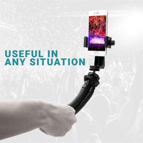 img 1 attached to Bendable 12inch Mini Tripod - Socialite Flexible Camera Stand with Rotating Cell Phone Mount 📷 - Compatible with iPhone, Android, DSLR, Go PRO, Nikon, Canon, Sony Digital Cameras - Enhanced SEO