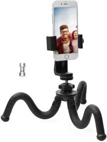 img 4 attached to Bendable 12inch Mini Tripod - Socialite Flexible Camera Stand with Rotating Cell Phone Mount 📷 - Compatible with iPhone, Android, DSLR, Go PRO, Nikon, Canon, Sony Digital Cameras - Enhanced SEO