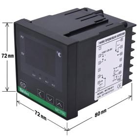 img 2 attached to 🌡️ Twidec/Digital Display PID Temperature Controllers Thermostat - AC 85V - 265V 72x72mm + K Sensor Thermocouple + Black Heat Sink and Solid State Relay SSR 40DA MC700-B11-SSR40