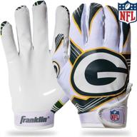 franklin sports youth nfl receiver gloves – perfect for kids: nfl team logos, silicone palm – ideal for games & costumes! логотип