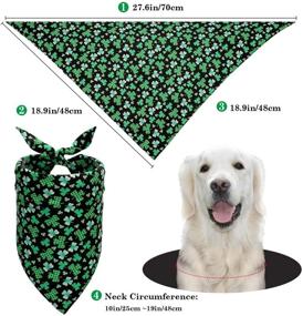 img 3 attached to 🍀 St Patrick's Day Dog Bandana - Cute Green Pet Scarf with Clover Print for Dogs and Cats of All Sizes