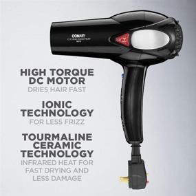 img 2 attached to 💇 Black Conair 1875 Watt Hair Dryer with Cord Keeper - Amazon Exclusive
