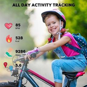 img 2 attached to 👧 Proyoo Waterproof Fitness Tracker Watch for Kids Girls Boys Teens - Pedometer, Calories Counter, Heart Rate Monitor, Sleep Tracker, Alarm Clock - Perfect Gift for Kids