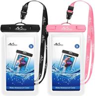 📱 moko floatable phone pouch holder [2 pack], waterproof case with lanyard for iphone 13/13 pro max, iphone 12/12 pro max, 11 pro, x/xr/xs max and samsung s21/s20/s10/s9/s8 logo