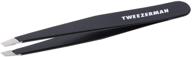 🔲 tweezerman slant-tip tweezer (black) logo