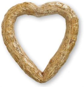 img 4 attached to 🌿 Natural FloraCraft Straw Heart Wreath Form - 12 Inch: A Perfect Addition for DIY Home Decorations