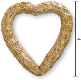 img 3 attached to 🌿 Natural FloraCraft Straw Heart Wreath Form - 12 Inch: A Perfect Addition for DIY Home Decorations