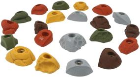 img 2 attached to Atomik Rock Climbing Holds: Set of 21 Small Bolt-On Classic Footholds in Assorted Earth Tones for Optimal Grip and Style