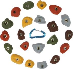 img 3 attached to Atomik Rock Climbing Holds: Set of 21 Small Bolt-On Classic Footholds in Assorted Earth Tones for Optimal Grip and Style