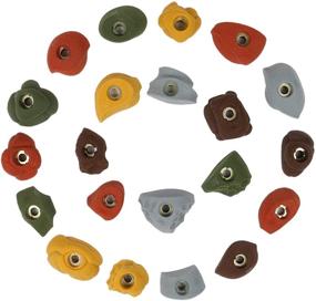 img 4 attached to Atomik Rock Climbing Holds: Set of 21 Small Bolt-On Classic Footholds in Assorted Earth Tones for Optimal Grip and Style