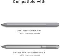 alexandra replacement surface pen tips (3 × hb, default tip) for microsoft surface pen model 1776 and surface pro 4 pen logo