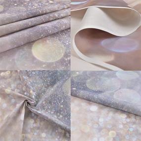 img 3 attached to Mocsicka Silver White Bokeh Photography Backdrop: Stunning Golden Sparkles (No Glitter) for 📷 Weeding, Baby Shower, Birthdat, Newborn Baby Portrait - 7x5ft (82x60 inch) Photo Studio Props