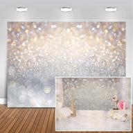 mocsicka silver white bokeh photography backdrop: stunning golden sparkles (no glitter) for 📷 weeding, baby shower, birthdat, newborn baby portrait - 7x5ft (82x60 inch) photo studio props logo