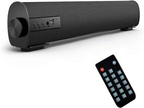 img 4 attached to Upgraded Portable Soundbar for TV/PC, Indoor/Outdoor Wired & Wireless Bluetooth 5.0 Speaker with Remote Control and Coax Cable, 2X5W Mini Home Theater Soundbar with Built-in Subwoofers for Projector