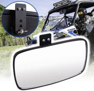 🚗 ranger rear view mirror - unigt center convex rearview mirrors compatible with polaris ranger 500 570 900 xp 1000 xp/crew (2017-2021) | factory drop down mounting tab 2879969 logo