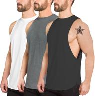 👕 ultimate performance: sleeveless fitness workout cotton t-shirts for men логотип