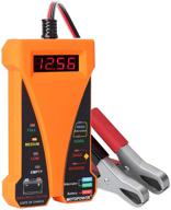 🔋 motopower mp0514d 12v digital battery tester voltmeter and charging system analyzer - efficient & accurate monitoring with lcd display and led indication - orange rubber paint logo