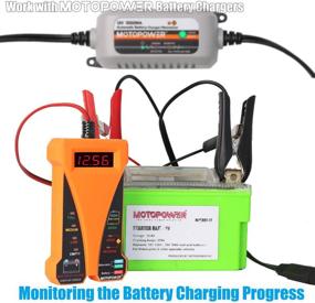 img 1 attached to 🔋 MOTOPOWER MP0514D 12V Digital Battery Tester Voltmeter and Charging System Analyzer - Efficient & Accurate Monitoring with LCD Display and LED Indication - Orange Rubber Paint