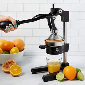 img 3 attached to KANRU ESSENTIALS 3-in-1 Commercial Grade Hand Juicer: Cast Iron Manual Fruit Juicer for Lemon, Lime, Orange – High Quality Squeezer with Adjustable Height and Juice Extractor